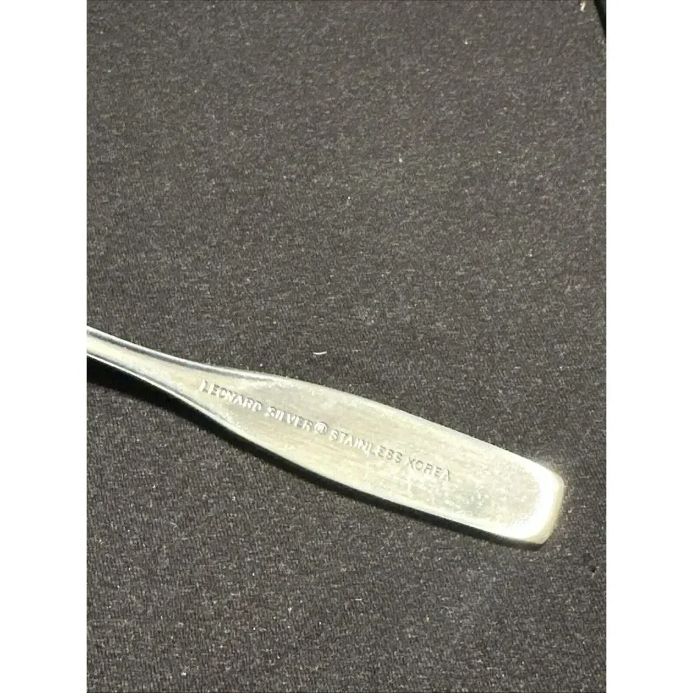 Vintage Leonard Silver Co.‎ Stainless 3 Piece Baby Flatware Set Mint in Box NIB
